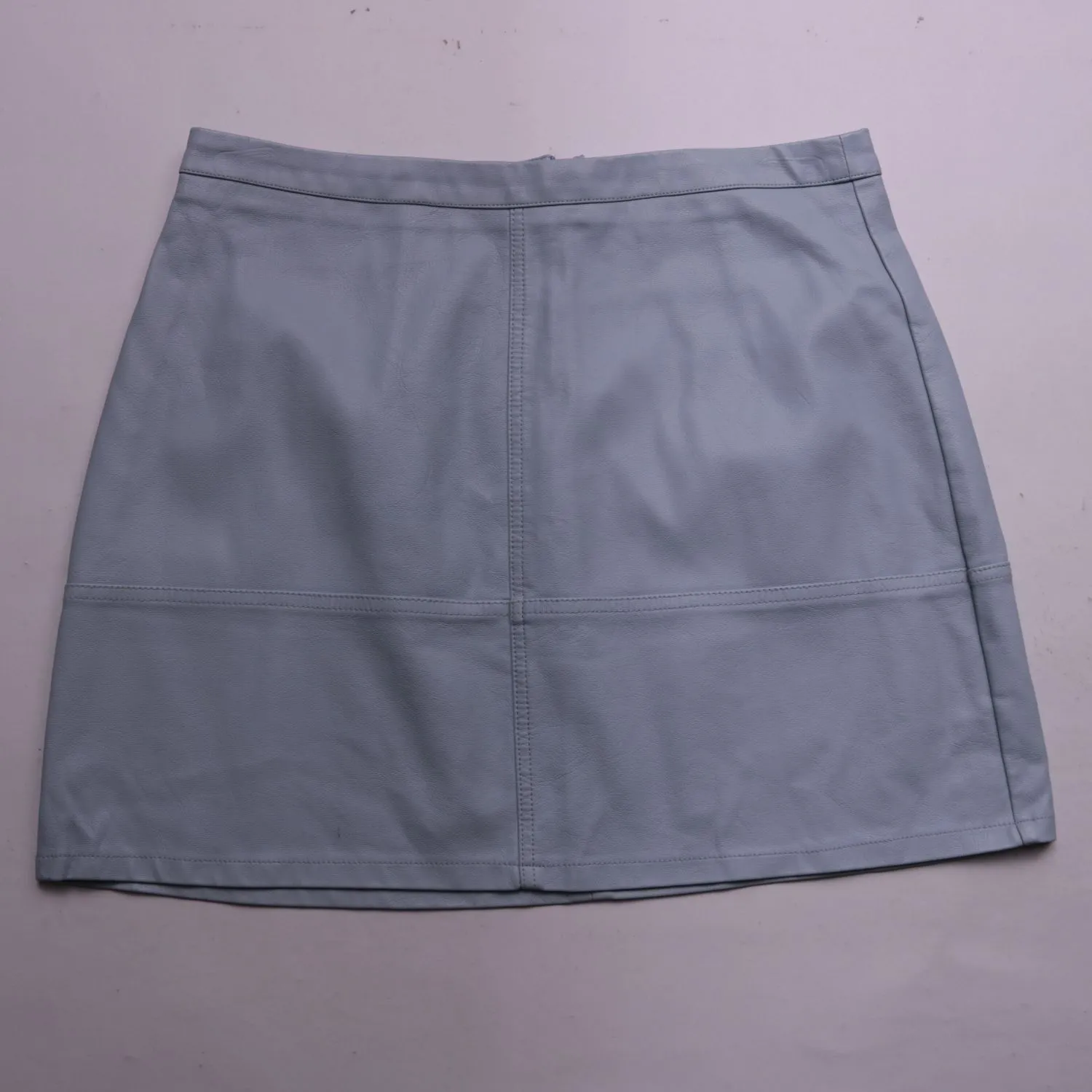 Голубая юбка New Look из экокожи, размер 48 (L)