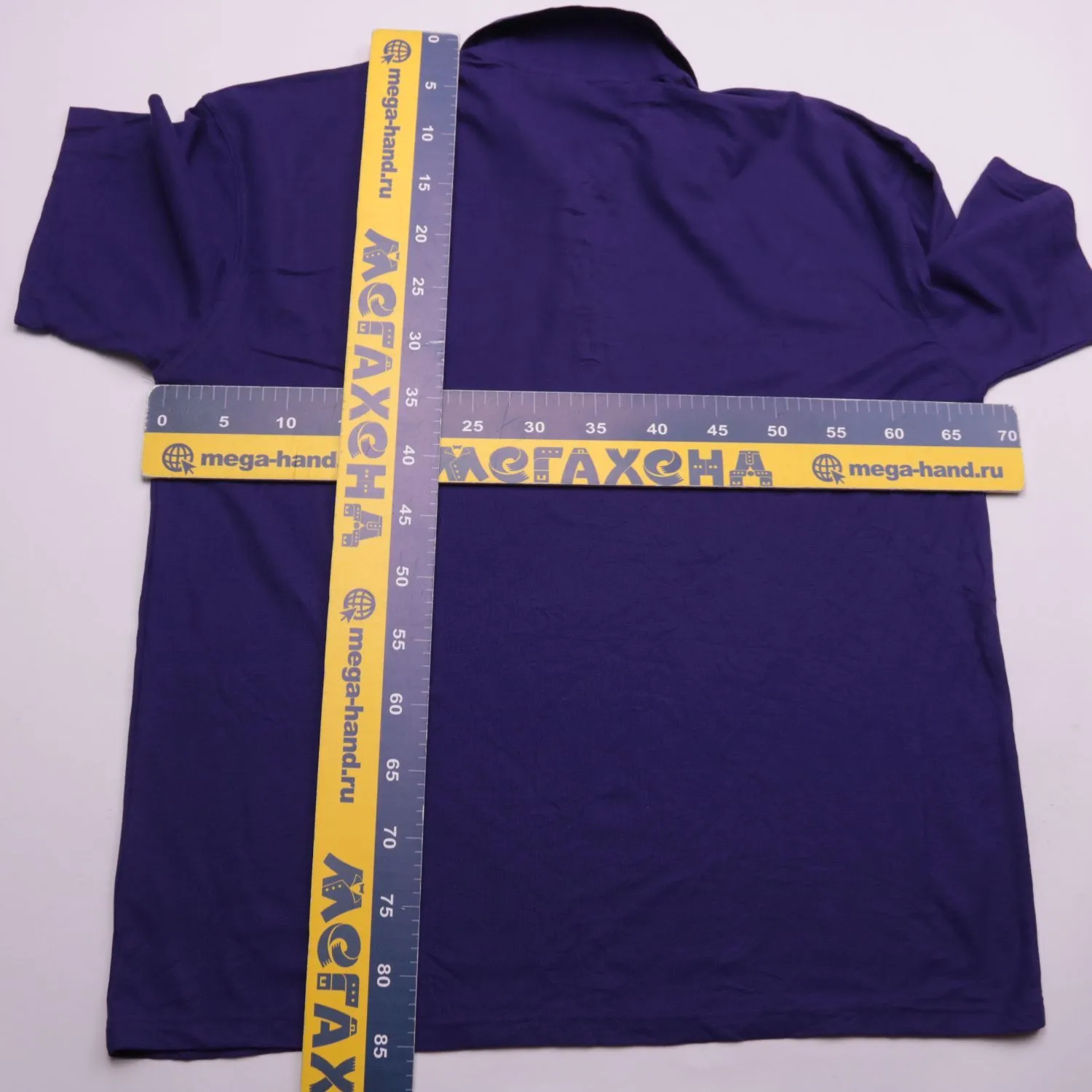 Фиолетовое поло Biz Collection на пуговицах, размер 60 (3XL)